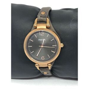 Fossil ES3077 Women's Smoke Leather Analog Grey Dial Genuine Wrist Watch DV139